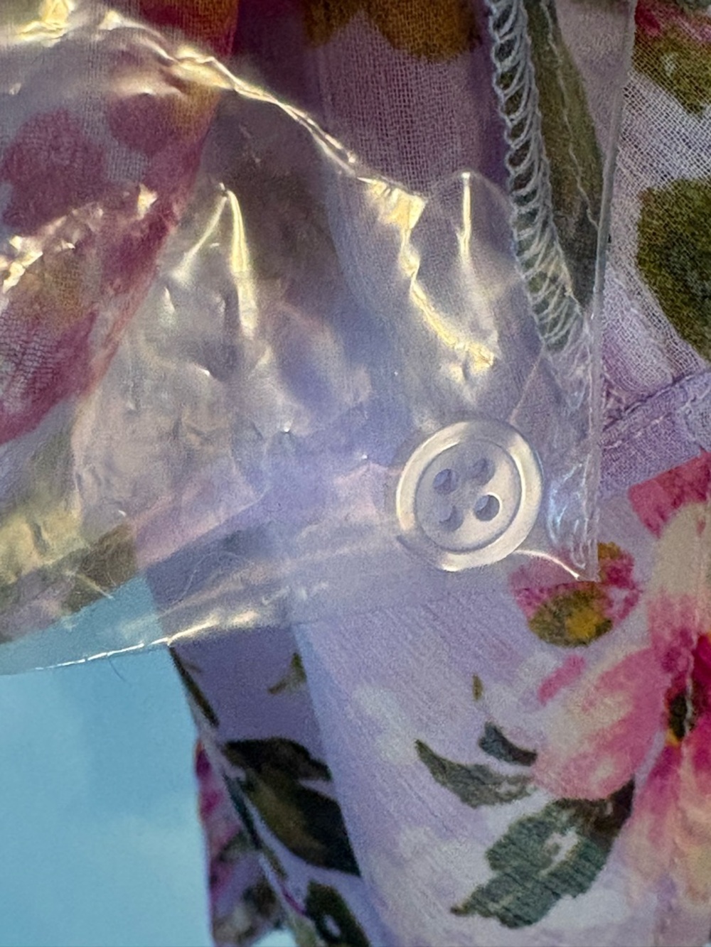 Kut from the Kloth Lavender Floral Button-Up Blouse NWOT - Picture 9 of 9